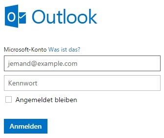msn outlook anmelden.